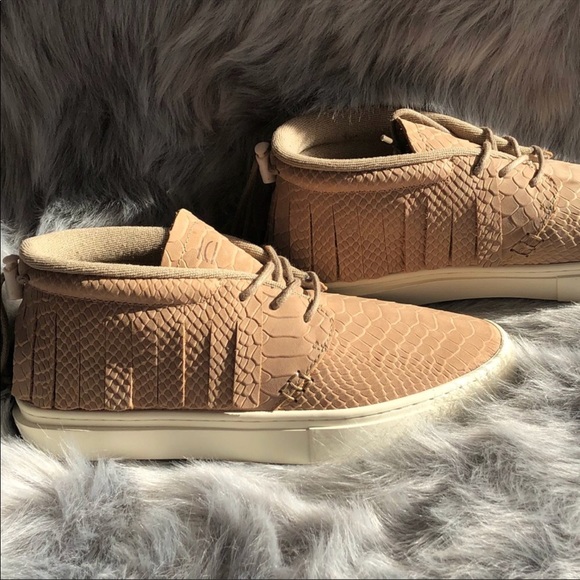 Clear Weather Other - Fringe SNEAKERS Snakeskin pattern NEW NIB